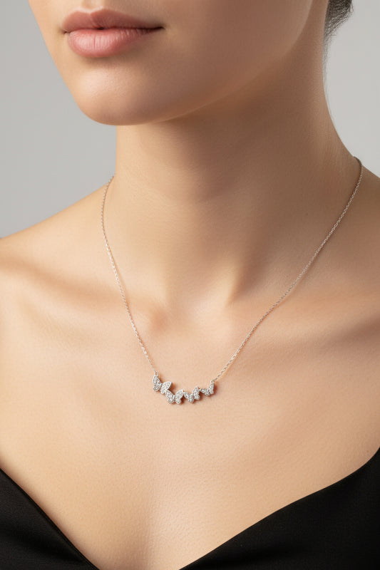 Sterling Silver Necklace CZ Stone NCZ0240