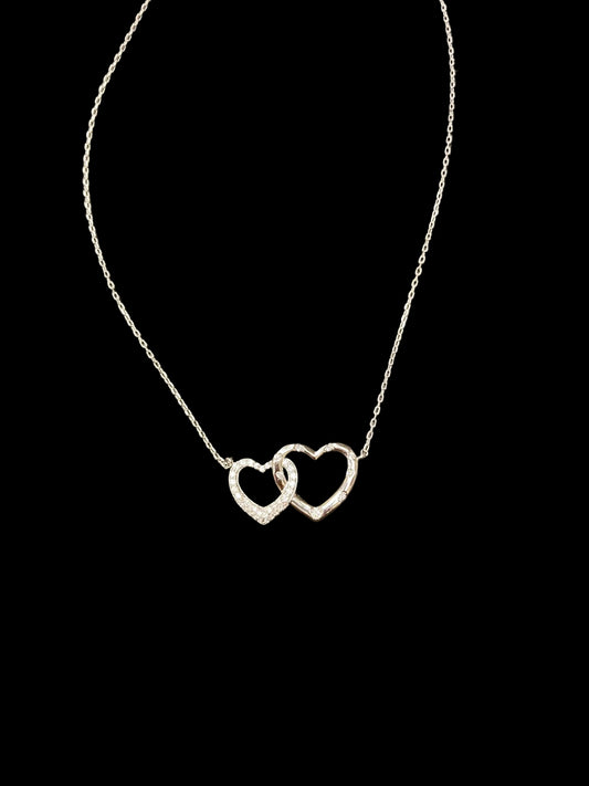 Sterling Silver Heart Shape Necklace CZ Stone NCZ0241