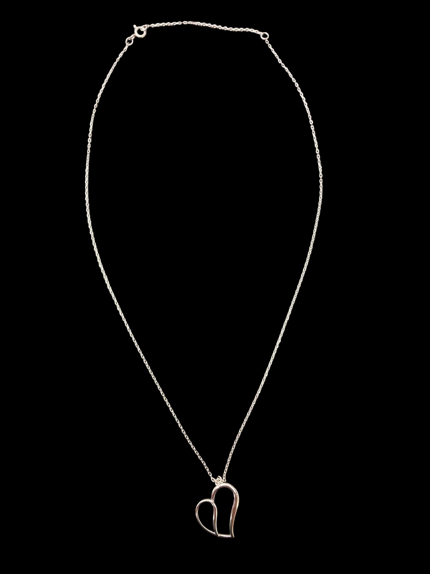 Sterling Silver 18" Heart Shape Necklace NCZ0308901