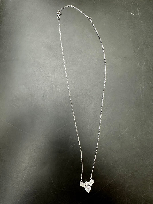 Sterling silver bee necklace NCZ0940 featuring a delicate bee design with sparkling accents.