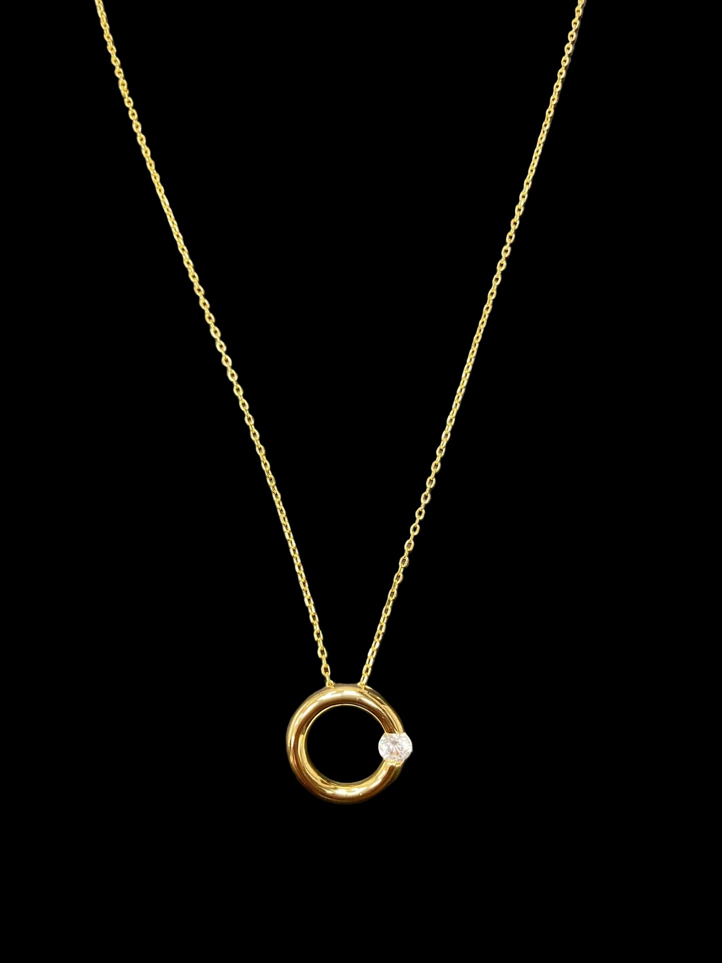 Sterling Silver Necklace CZ Stone NCZ10005