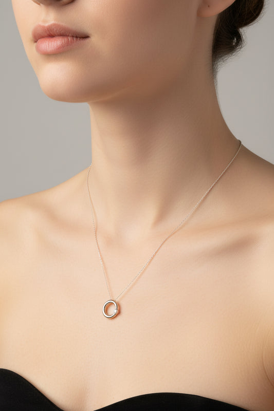 Sterling Silver Necklace CZ Stone NCZ10005