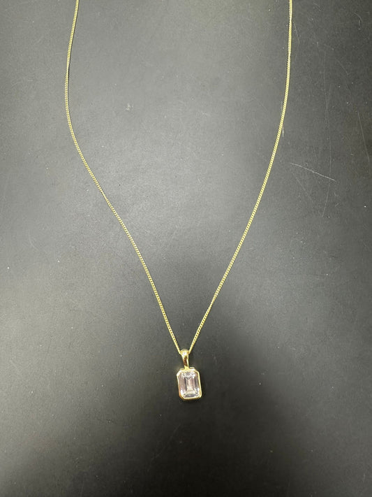 Sterling Silver Necklace CZ Stone NCZ10010