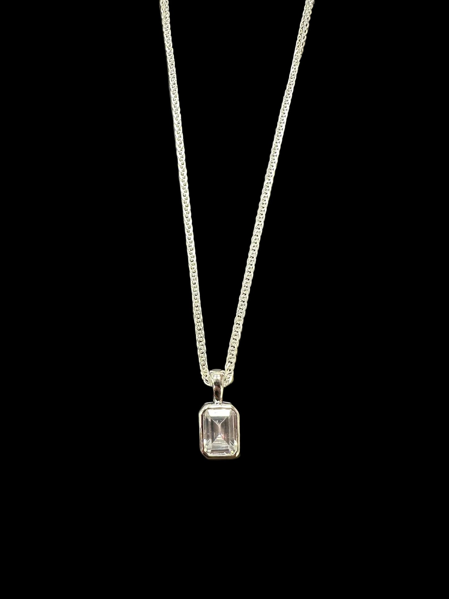 Sterling Silver Necklace CZ Stone NCZ10010