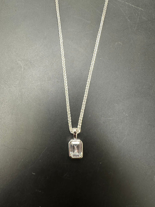 Sterling Silver Necklace CZ Stone NCZ10010