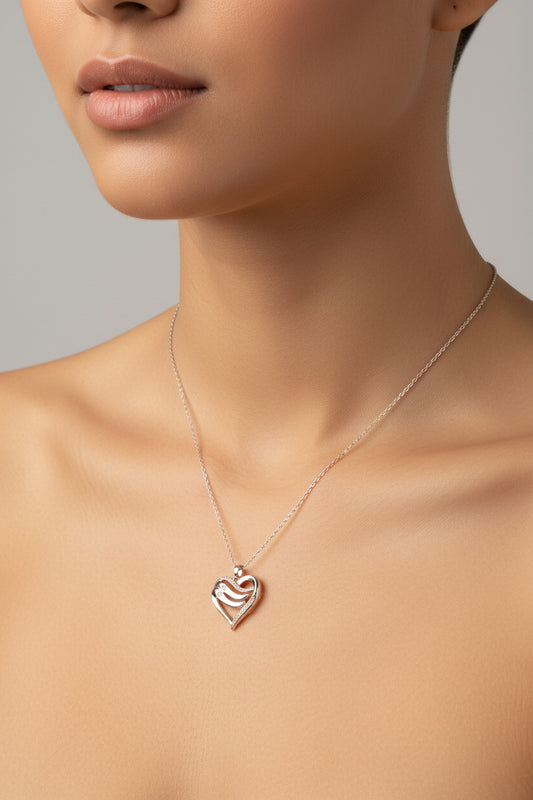 Sterling Silver Necklace CZ Stone NCZ100151