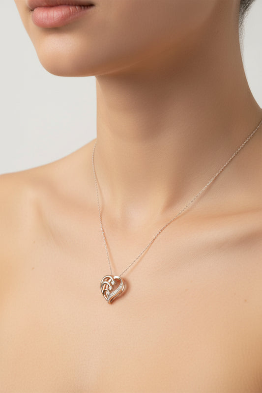 Sterling Silver Necklace CZ Stone NCZ100153