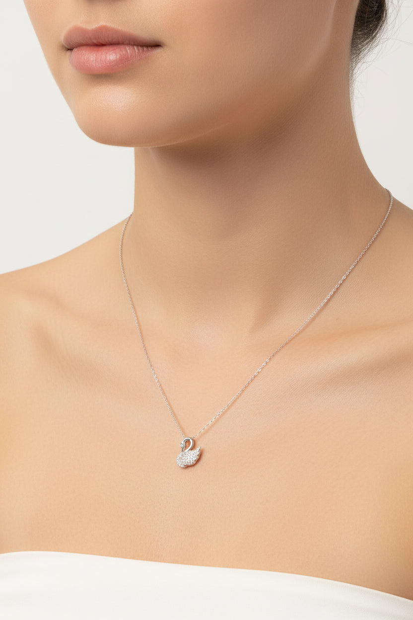 Sterling Silver Necklace CZ Stone NCZ10035