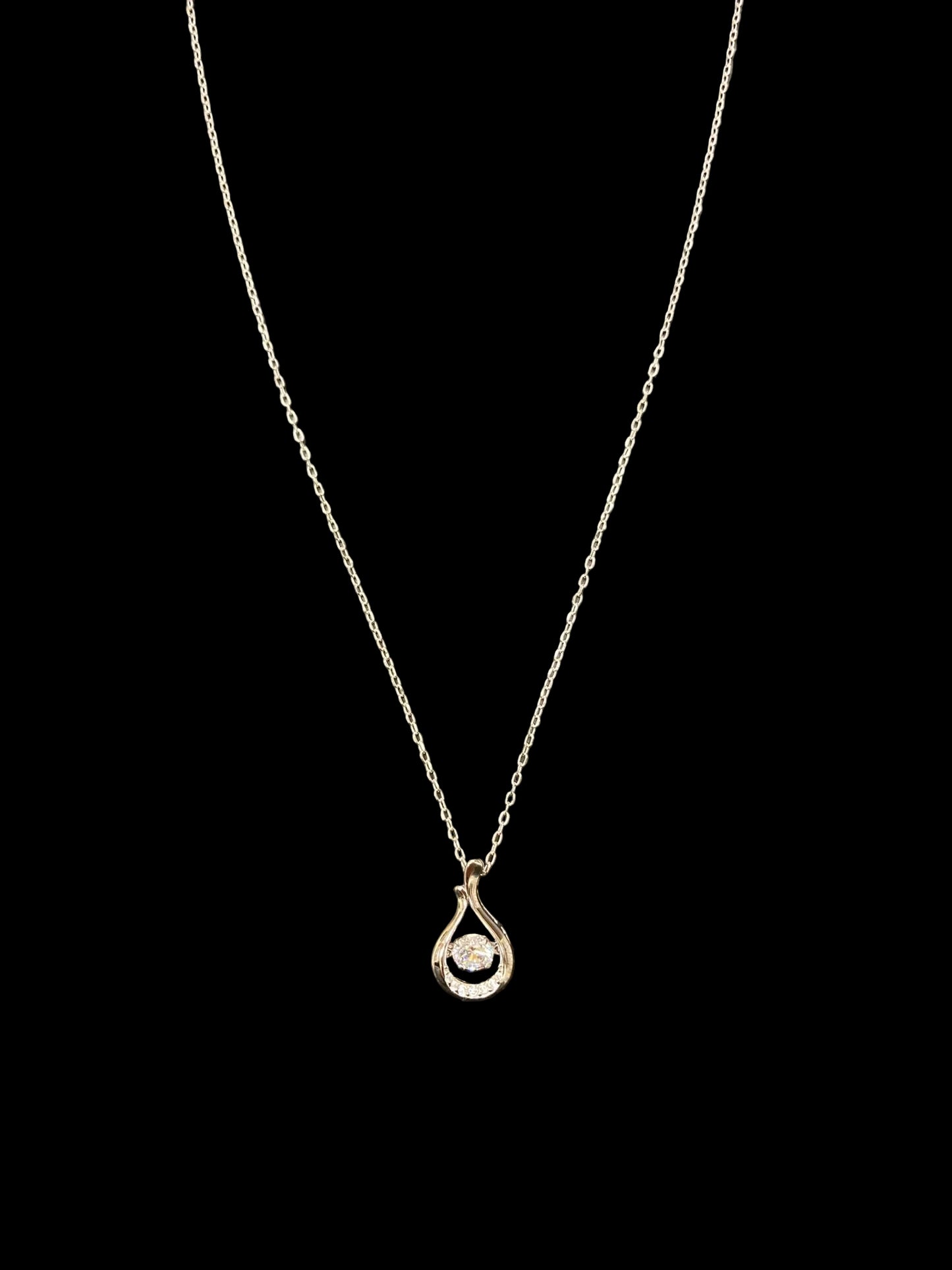 Sterling Silver Necklace CZ Stone NCZ10117