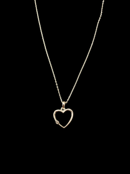 Sterling Silver Heart Shape Necklace NCZ1303