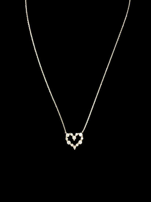 Sterling Silver Heart Shape Necklace NCZ220S