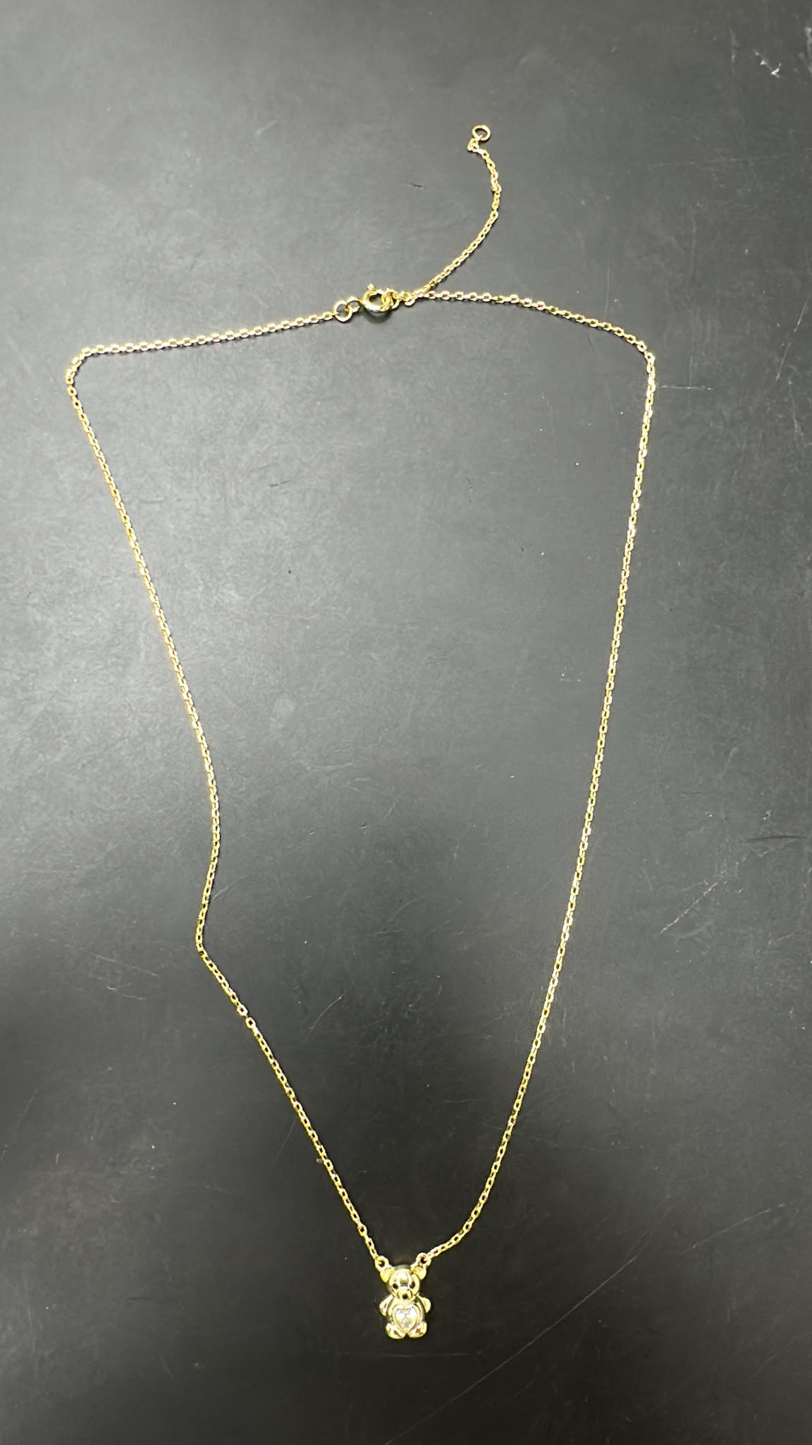 Gold plated sterling silver bear necklace NCZ2777 with a cute bear pendant, designed for elegance.