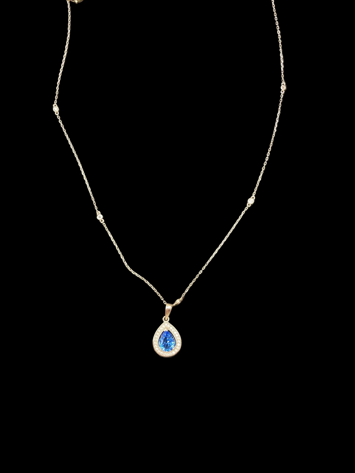Sterling Silver Necklace CZ Stone NCZ3304