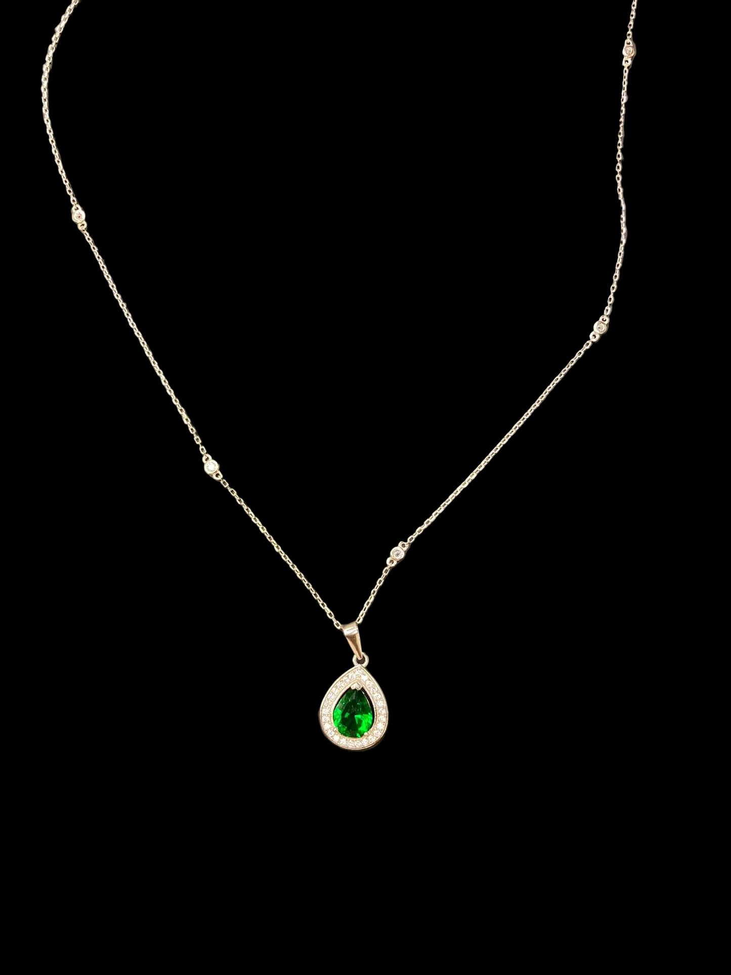 Sterling Silver Necklace CZ Stone NCZ3304