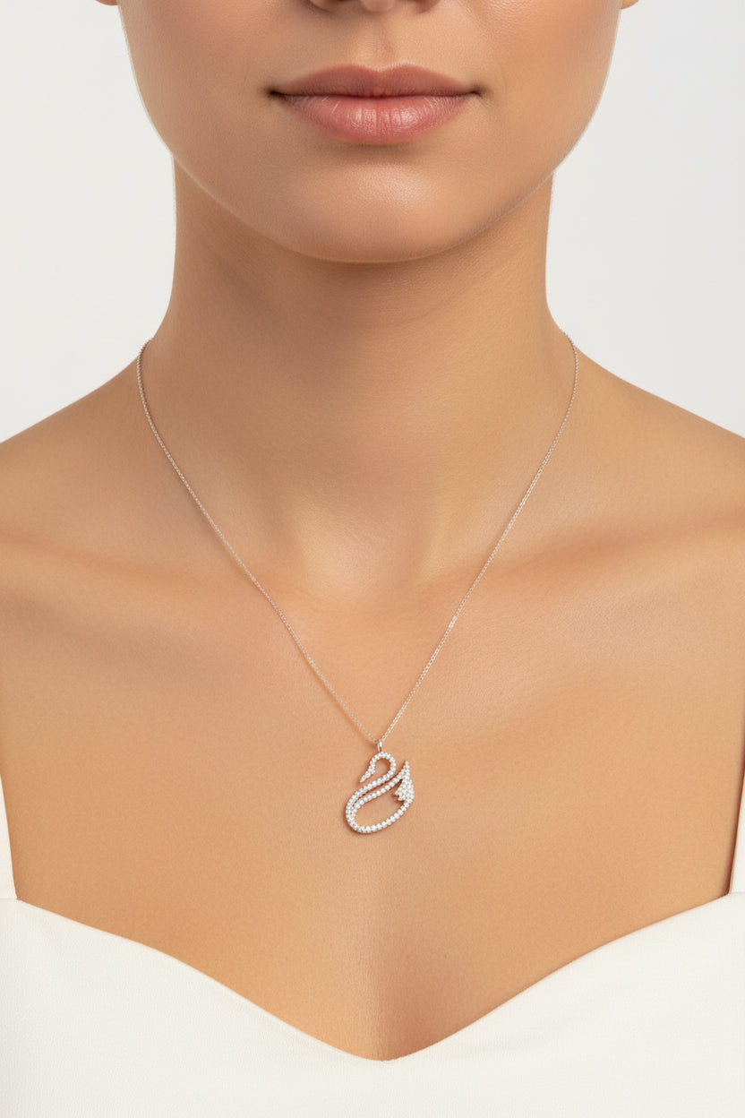 Sterling Silver Necklace CZ Stone NCZ3312