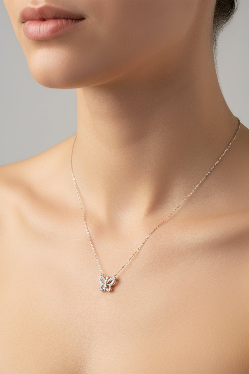 Sterling Silver Necklace CZ Stone NCZ3313