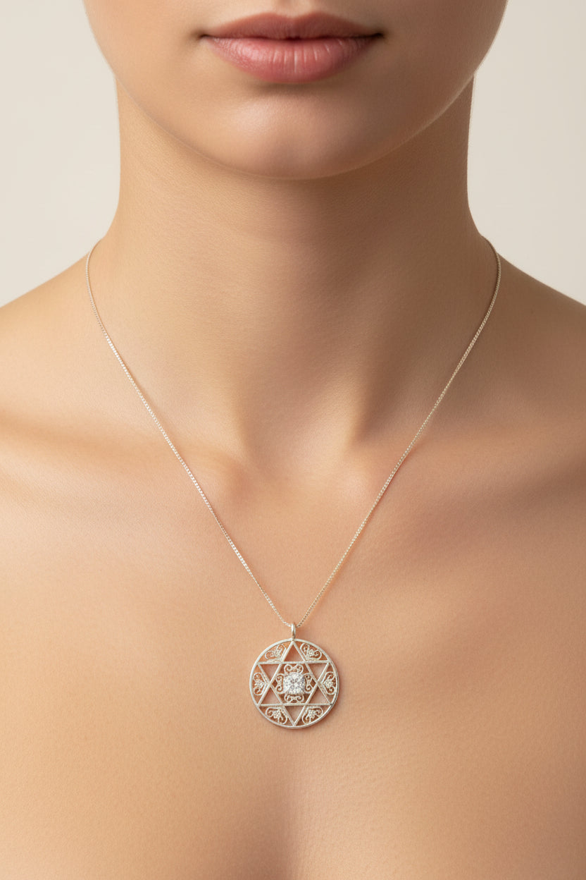 Sterling Silver Necklace CZ Stone NCZ3318
