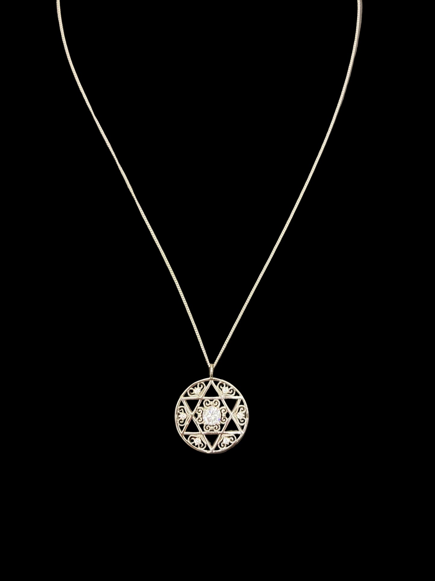 Sterling Silver Necklace CZ Stone NCZ3318