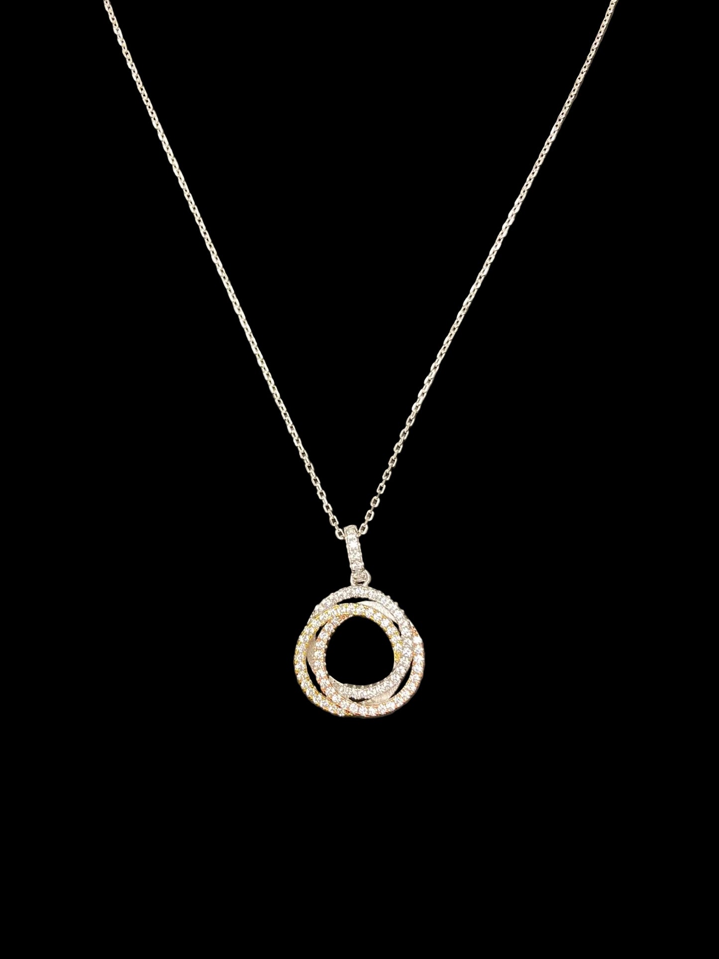 Sterling Silver Necklace CZ Stone NCZ4001
