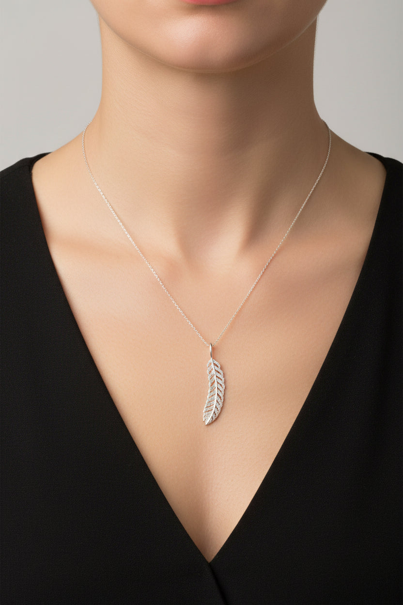 Sterling Silver Necklace CZ Stone NCZ610