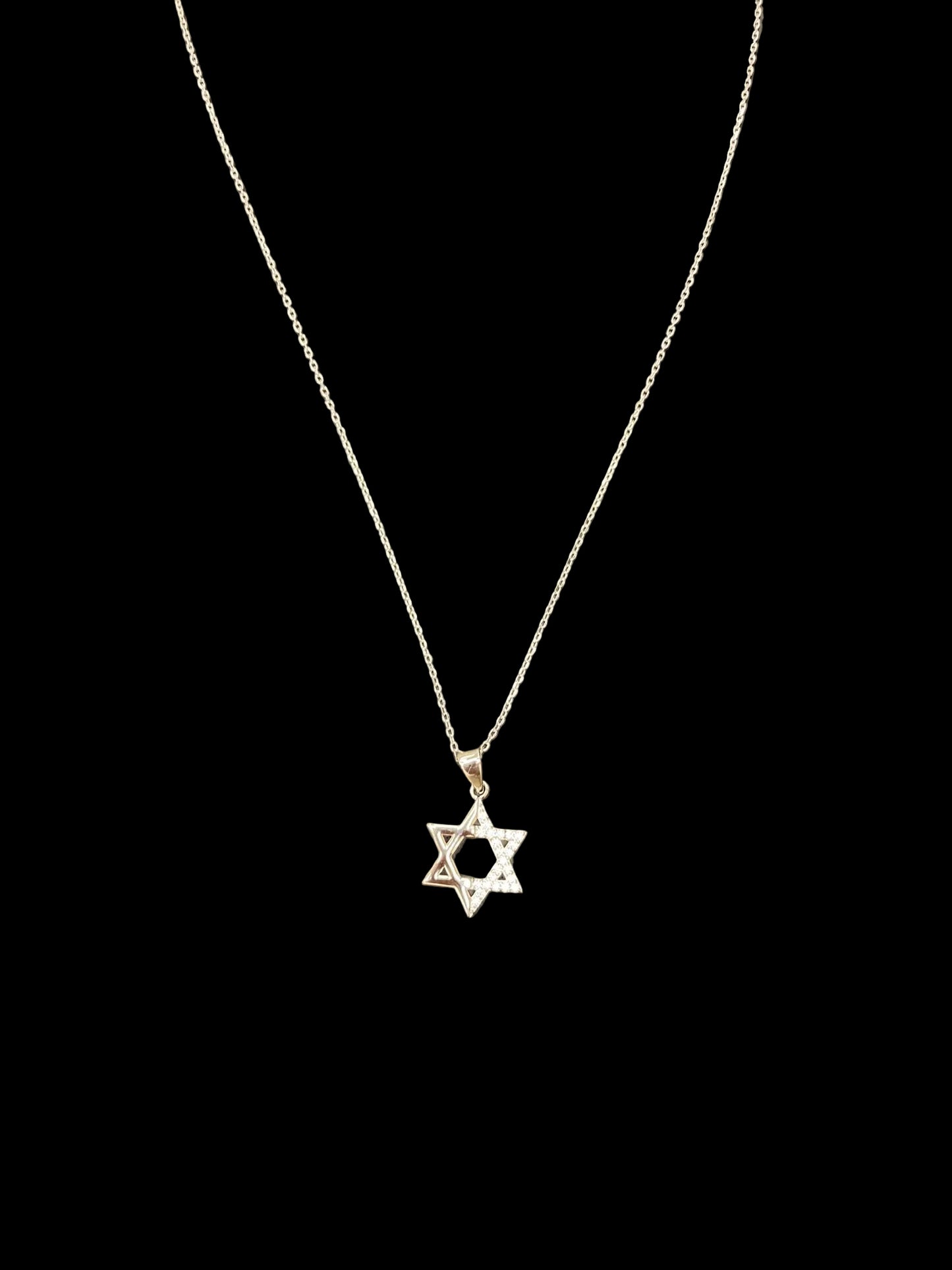Sterling Silver Star Necklace CZ Stone NCZ6102