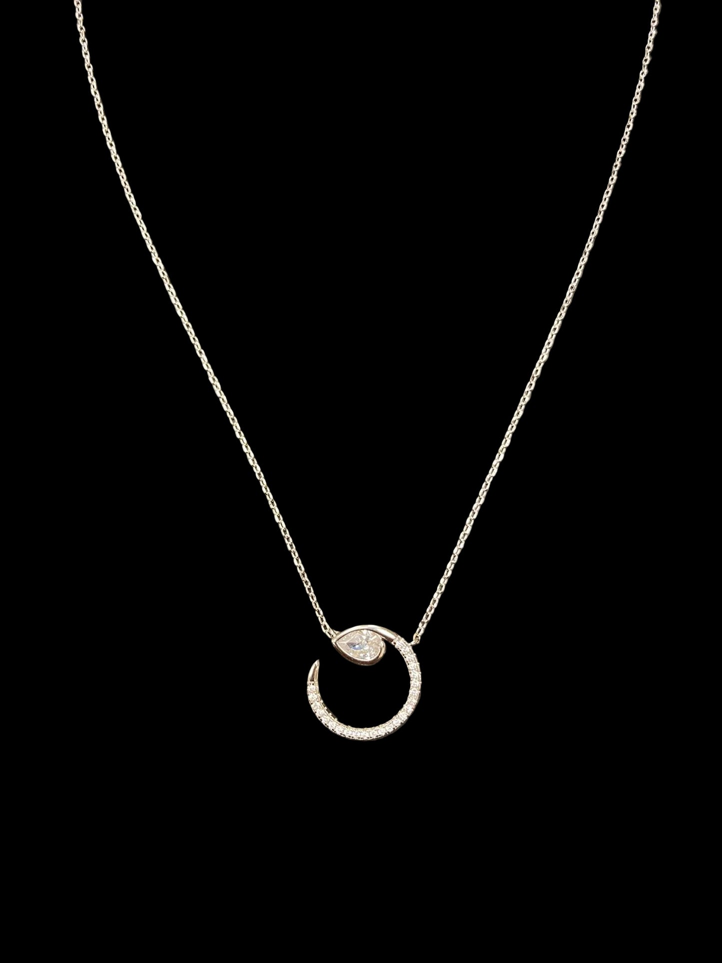 Sterling Silver Necklace CZ Stone NCZ6105