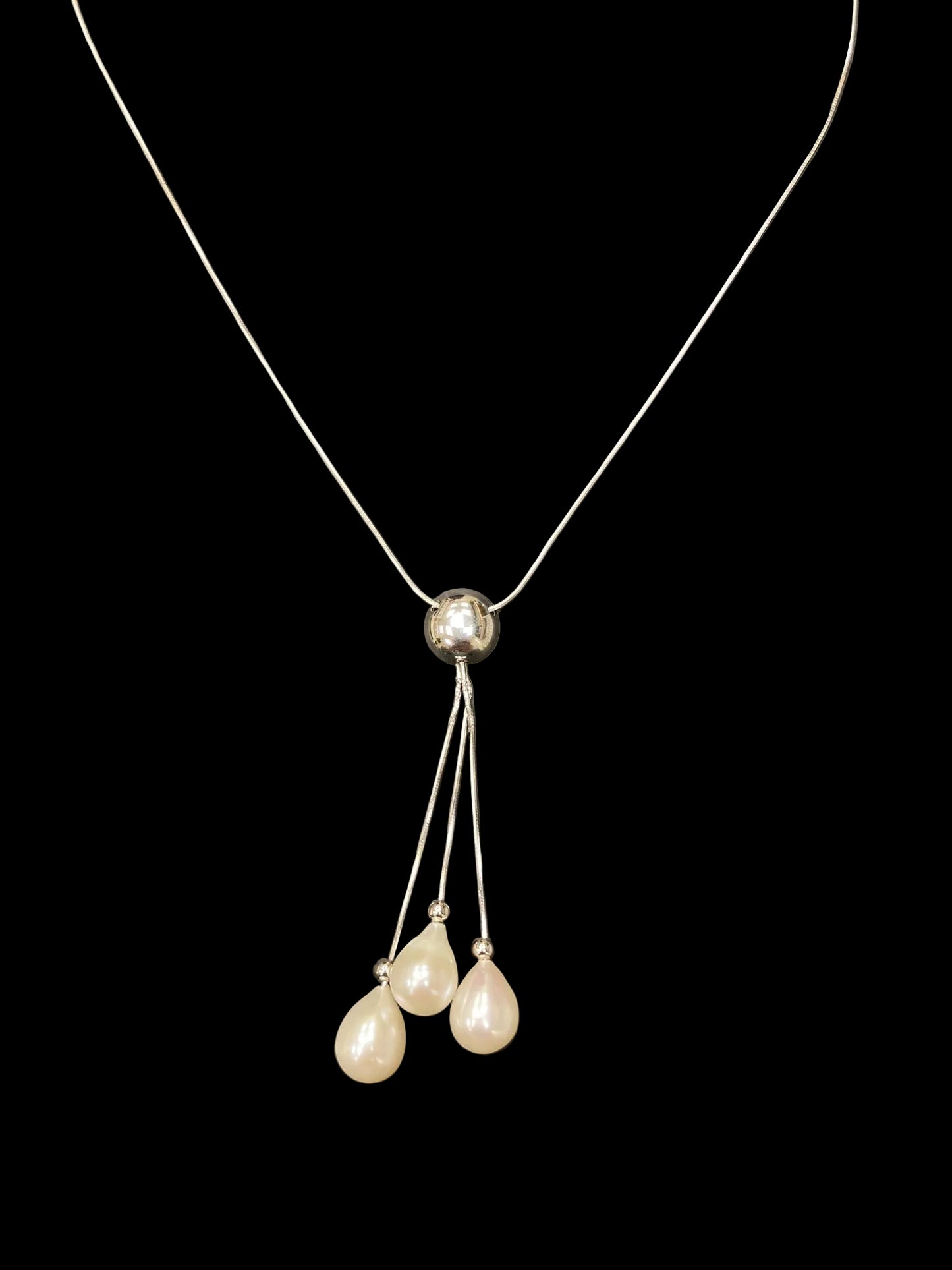 Sterling Silver Pearl Necklace NCZ675