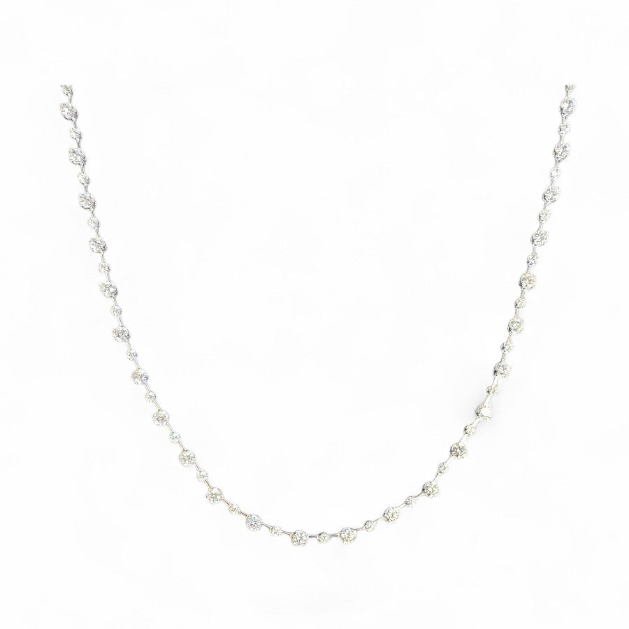 Sterling Silver 18" Necklace CZ Stone NCZ900