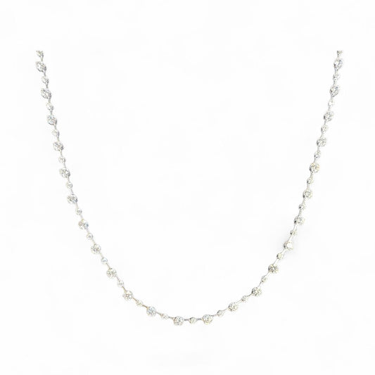 Sterling Silver 18" Necklace CZ Stone NCZ900
