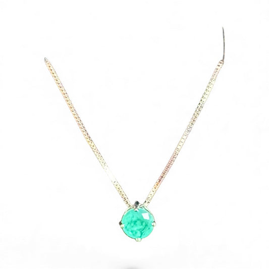 Sterling Silver Necklace CZ Stone NCZ9217