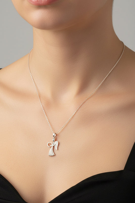 Sterling Silver Angel Necklace NCZ9803