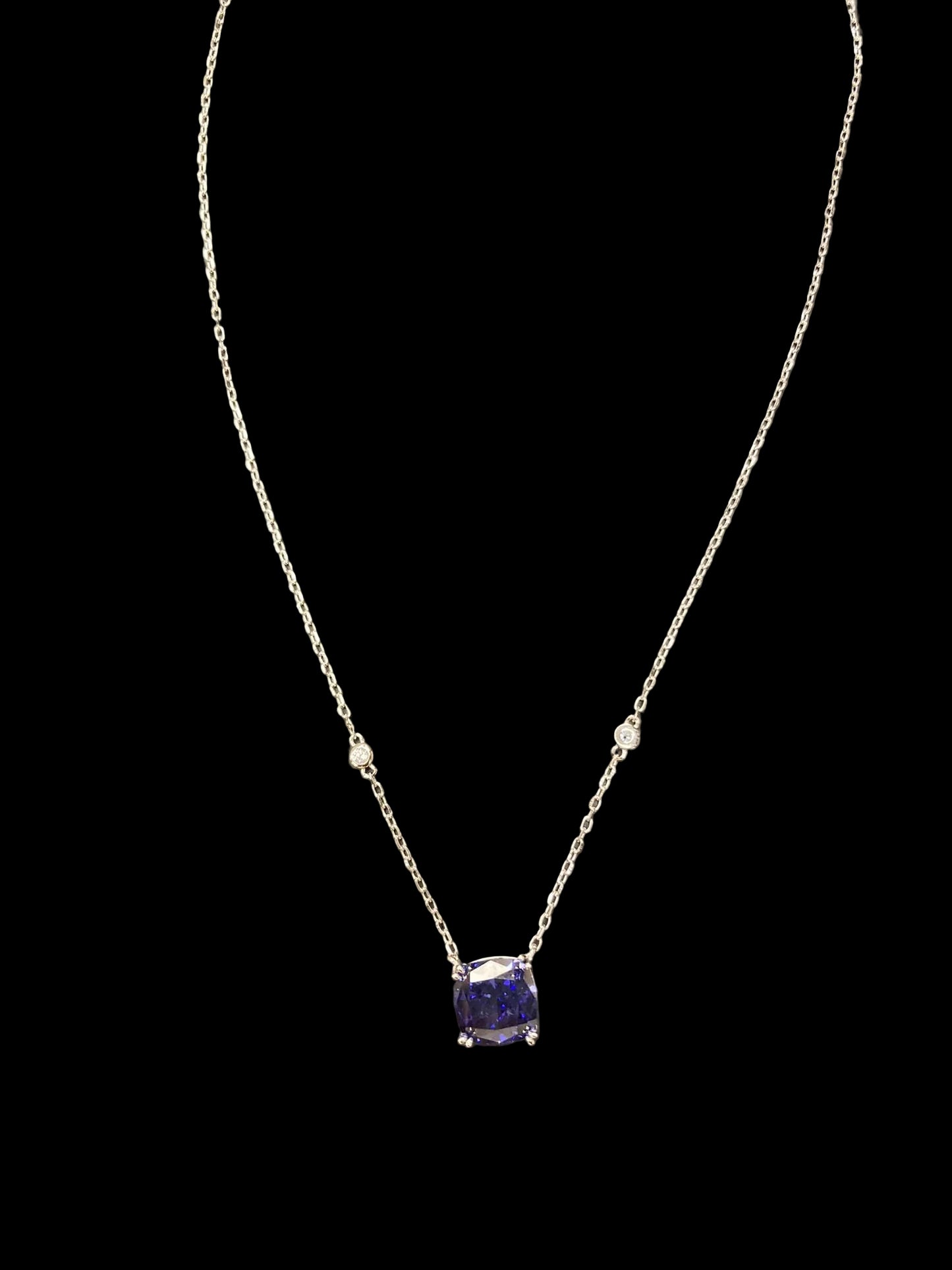 Sterling Silver Necklace CZ Stone NCZA806