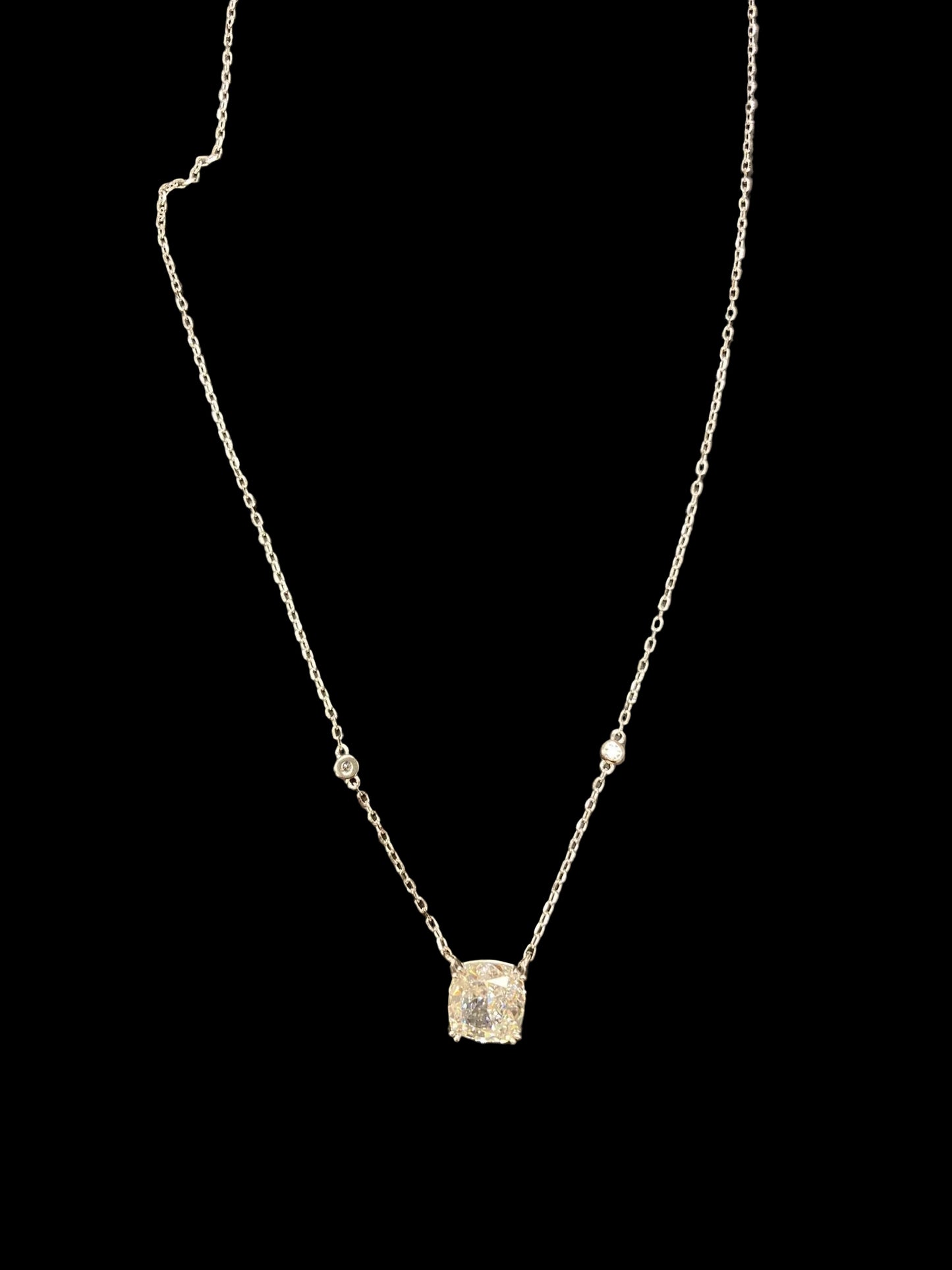 Sterling Silver Necklace CZ Stone NCZA806