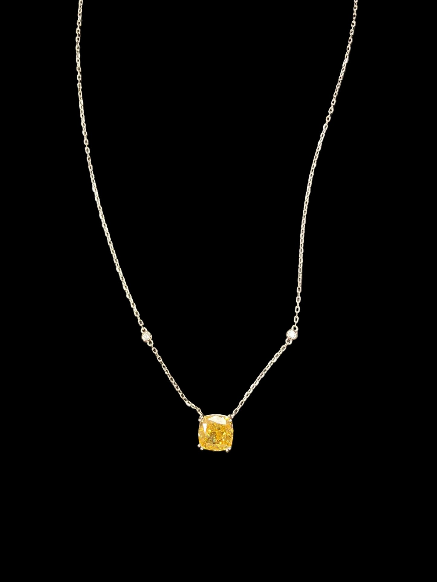 Sterling Silver Necklace CZ Stone NCZA806