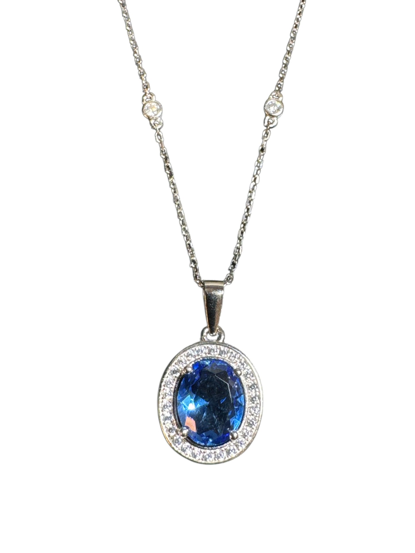 Sterling Silver Necklace CZ Stone NCZCL515