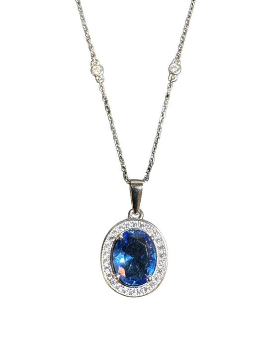 Sterling Silver Necklace CZ Stone NCZCL515