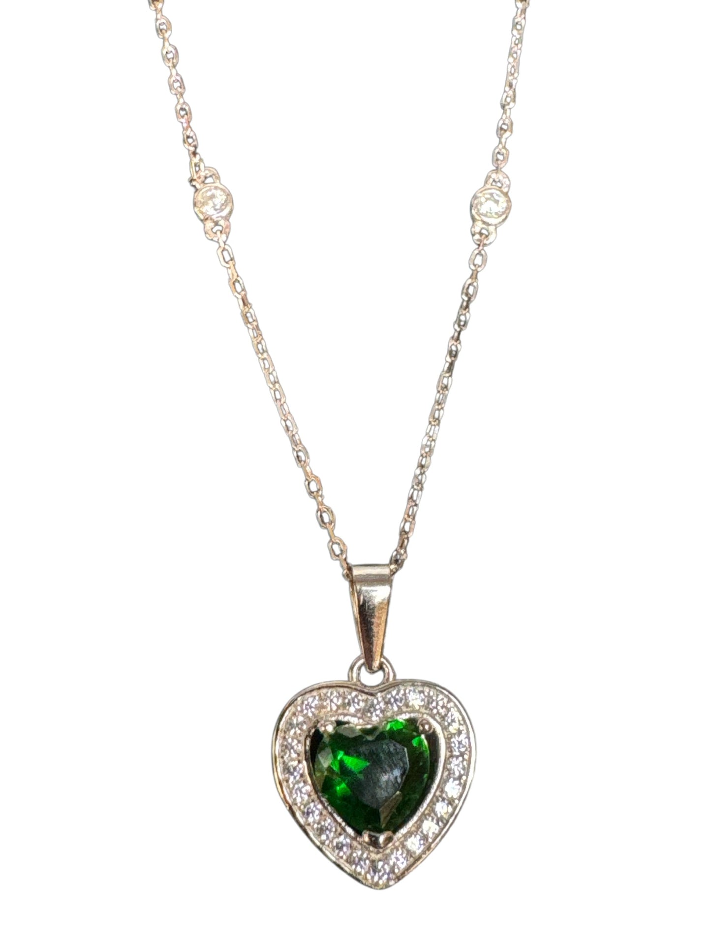 Sterling Silver Heart Shape Necklace NCZCL519