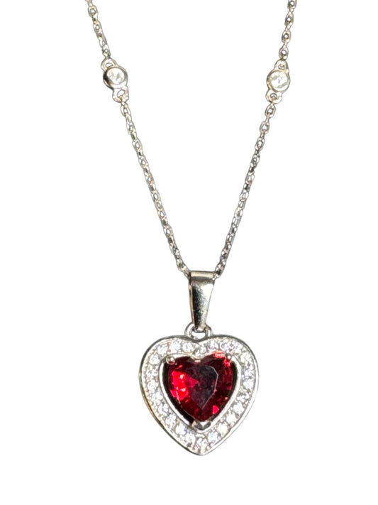 Sterling Silver Heart Shape Necklace NCZCL519