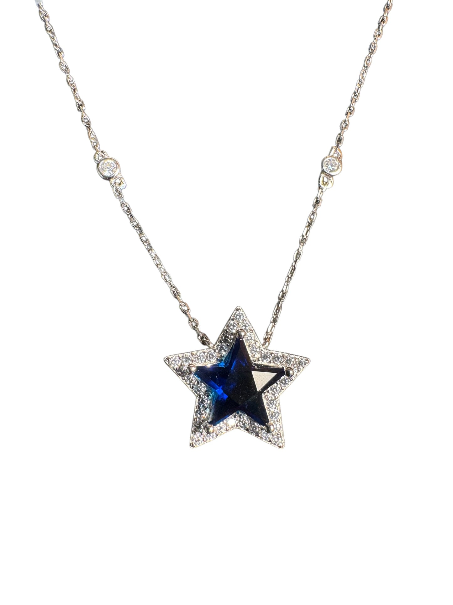 Sterling Silver Necklace Star CZ Stone NCZCZL517