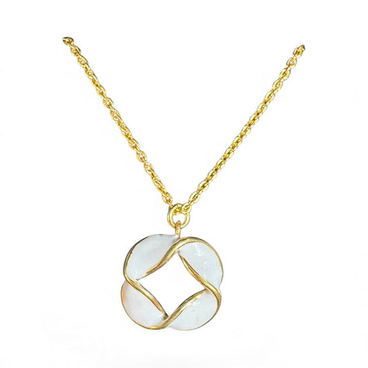 Sterling Silver Necklace Gold Plated NP3303