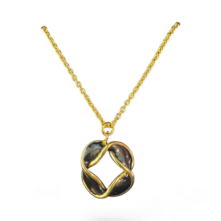 Sterling Silver Necklace Gold Plated NP3305