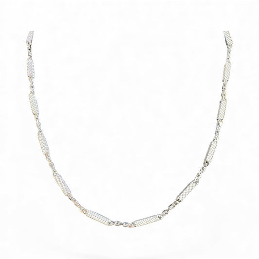Sterling Silver Chain CZ Stone 18" NP3309