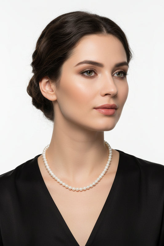 Sterling Silver Pearl Necklace NPRL500