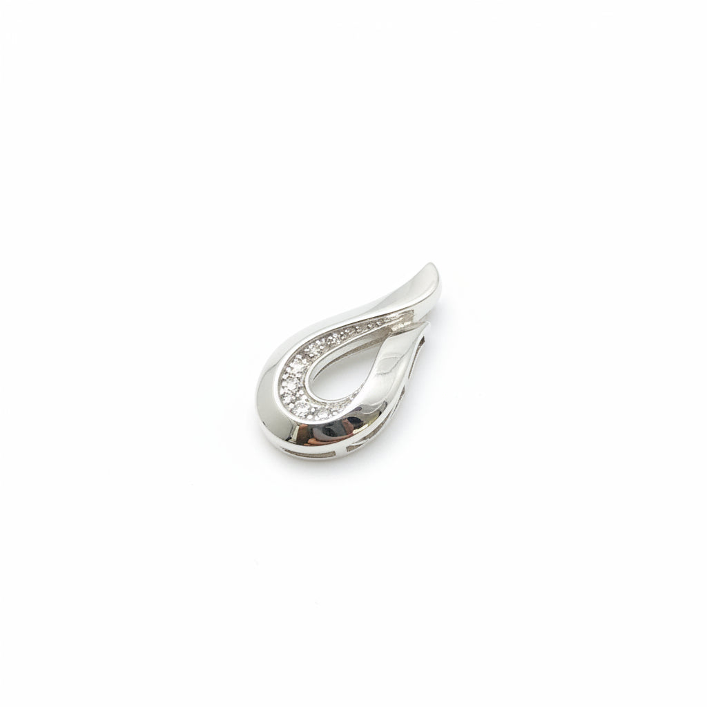 Sterling Silver Cz Pendant PCZ006 featuring a sleek design with sparkling cubic zirconia accents.