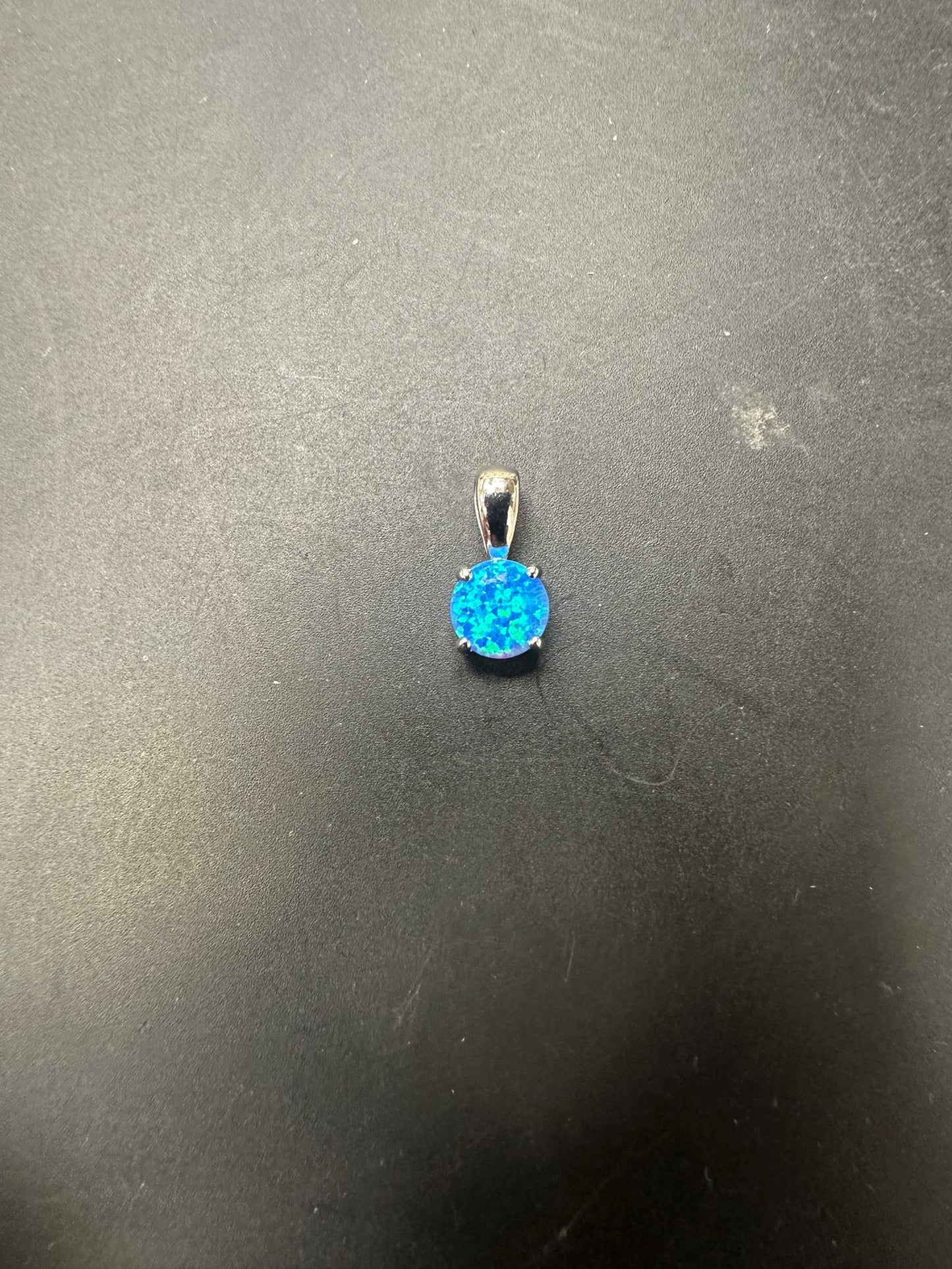 Sterling Silver Opal Pendant PCZ013