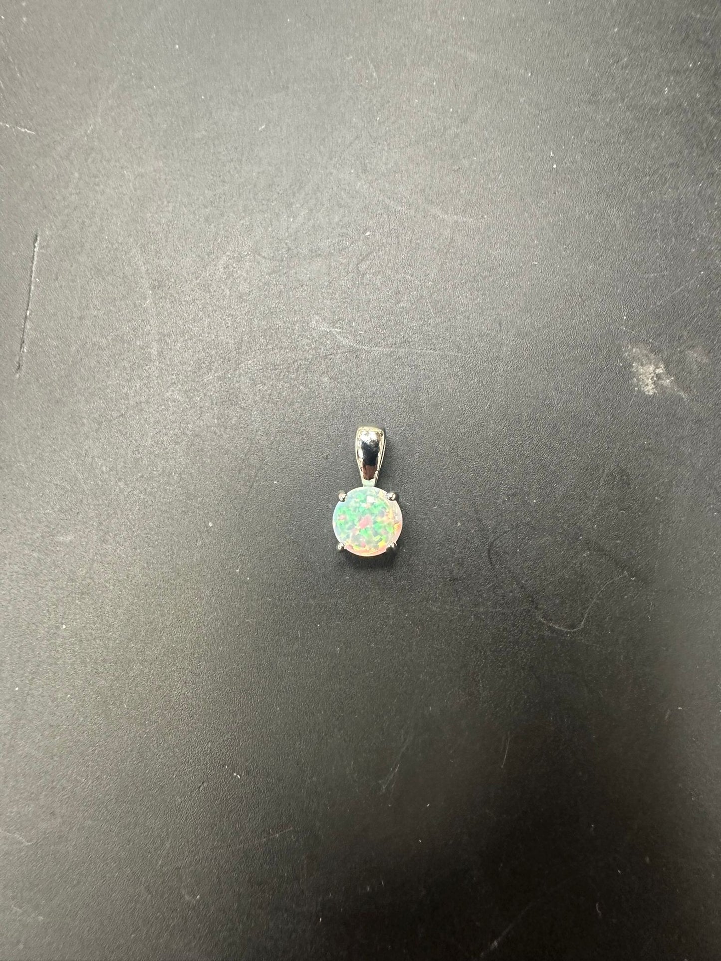 Sterling Silver Opal Pendant PCZ013