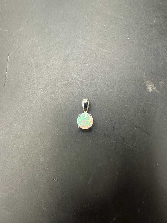 Sterling Silver Opal Pendant PCZ013