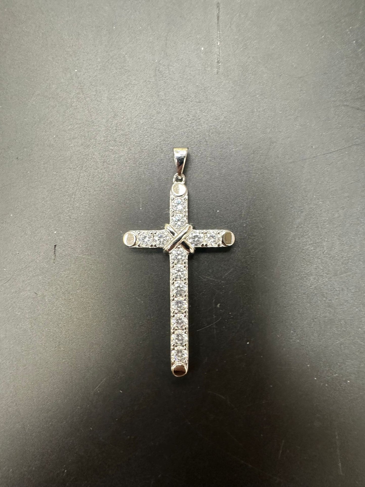 Sterling Silver Cross Pendant CZ Stone PCZ0551001