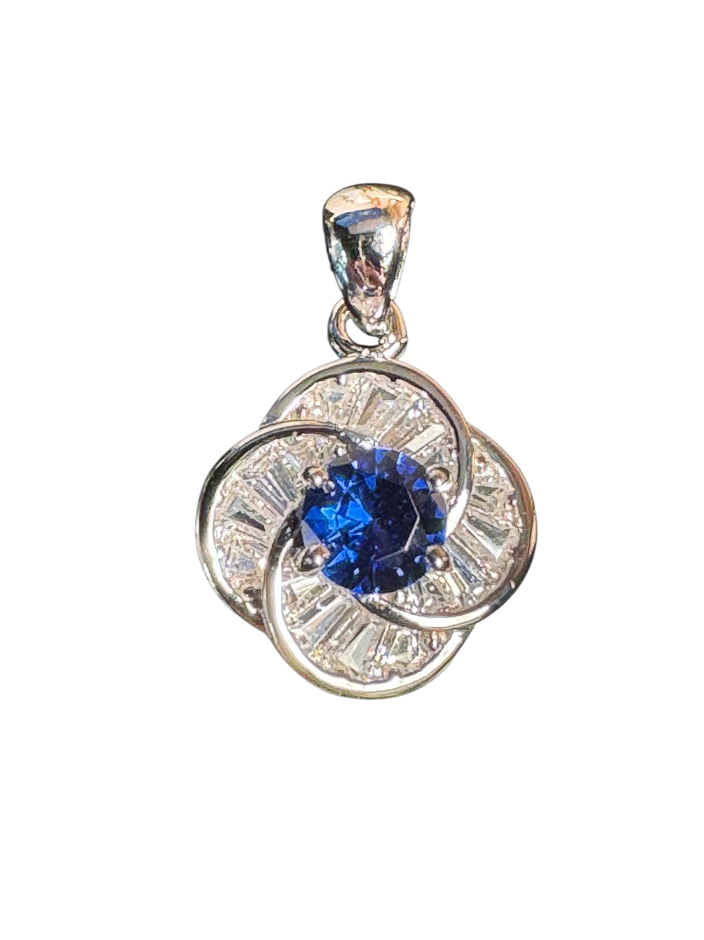 Sterling Silver Pendant CZ Stone PCZ10077