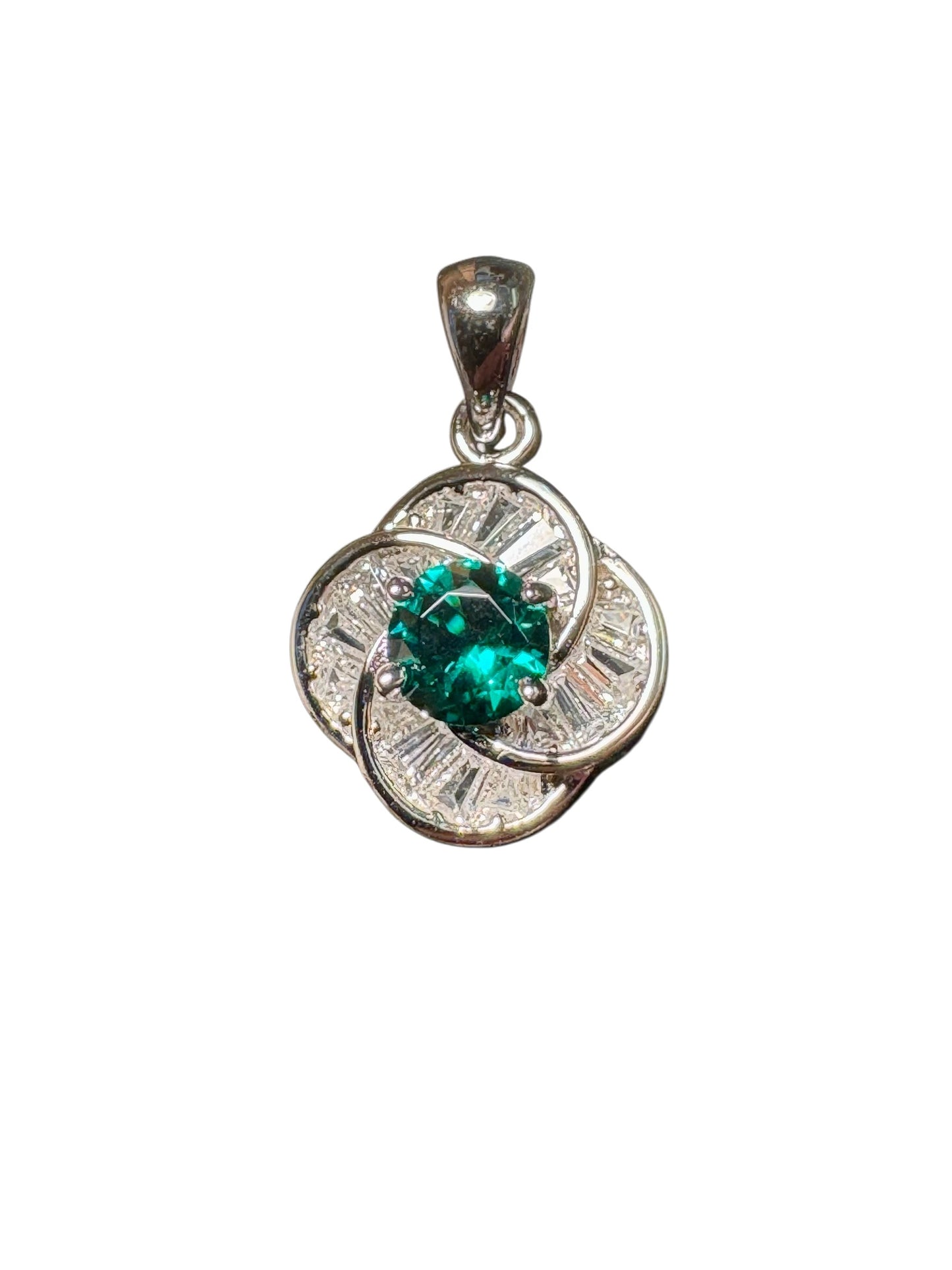 Sterling Silver Pendant CZ Stone PCZ10077